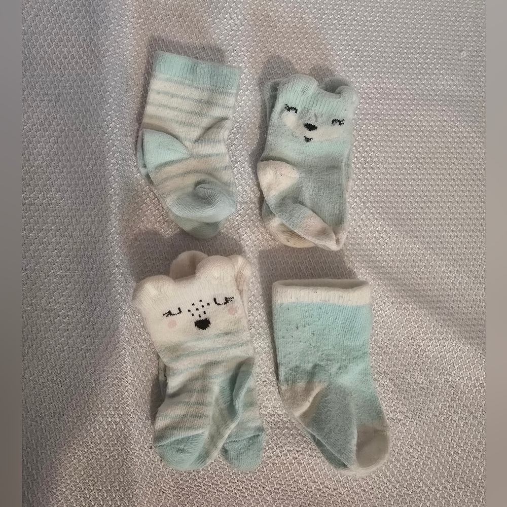 🚨3/30% OFF🚨 Set Of 4 Newborn Baby Socks
